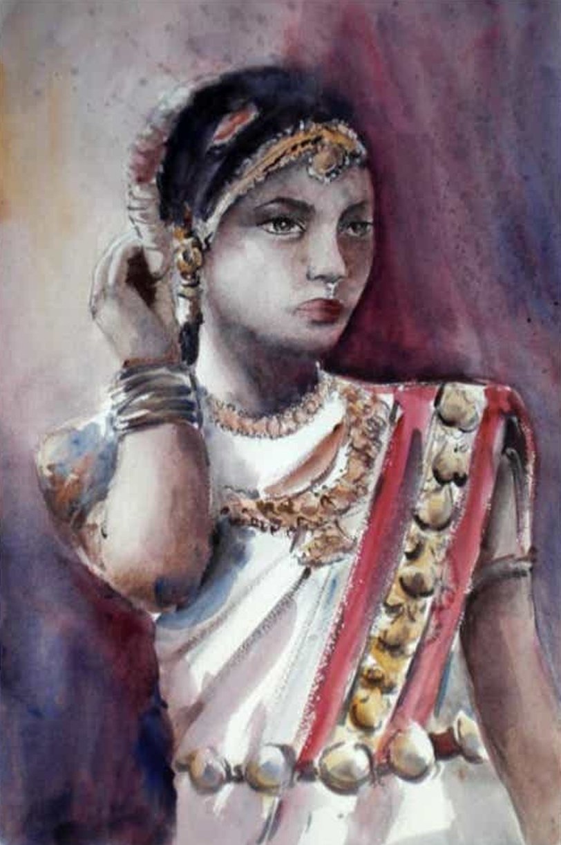 Water Color On Paper Painting